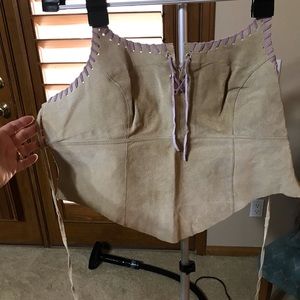 2 piece 100% leather pants and top